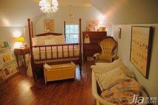 混搭风格三居室10-15万100平米卧室床海外家居