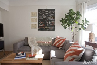 简约风格公寓经济型90平米客厅沙发海外家居