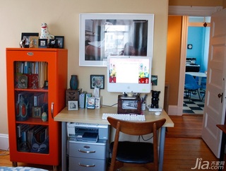 简约风格公寓经济型120平米卧室书桌图片