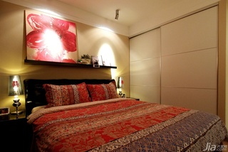 简约风格二居室15-20万100平米卧室卧室背景墙床婚房平面图