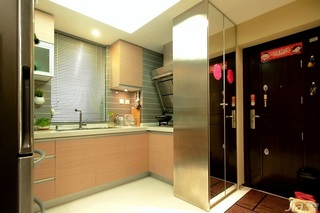 简约风格二居室15-20万100平米厨房橱柜婚房设计图