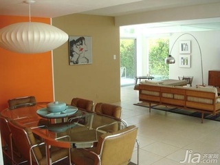 简约风格别墅橙色富裕型140平米以上餐厅餐桌海外家居