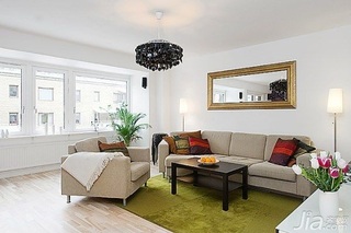 宜家风格公寓经济型客厅沙发效果图