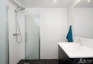 宜家风格公寓白色经济型卫生间装修效果图