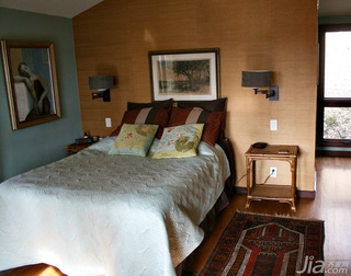 混搭风格公寓富裕型卧室床海外家居