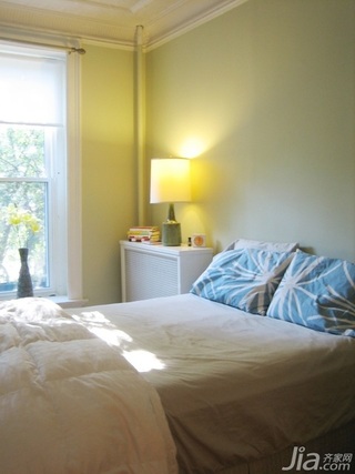 混搭风格小户型舒适经济型70平米卧室床海外家居