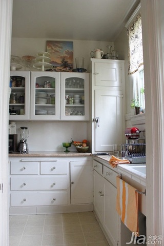 简约风格二居室简洁白色富裕型厨房橱柜海外家居