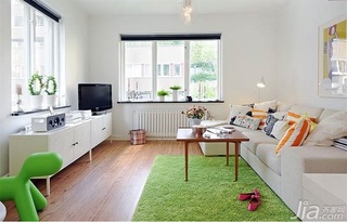 宜家风格小户型小清新经济型客厅沙发图片