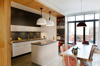欧式风格公寓富裕型厨房吧台餐桌海外家居