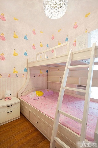 简约风格二居室富裕型儿童房床效果图