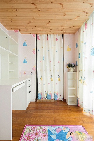 简约风格二居室富裕型儿童房窗帘效果图
