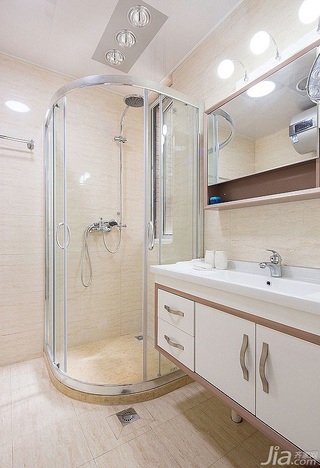 简约风格二居室白色富裕型卫生间洗手台效果图