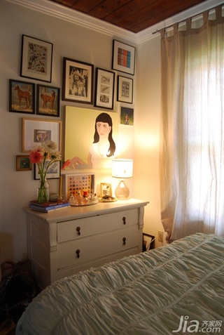 简约风格二居室简洁富裕型卧室卧室背景墙床海外家居