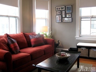 混搭风格复式富裕型110平米客厅照片墙沙发图片