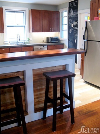 混搭风格复式富裕型110平米厨房吧台吧台椅图片