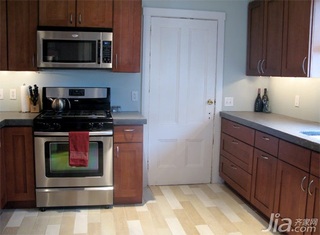 混搭风格复式富裕型110平米厨房橱柜设计