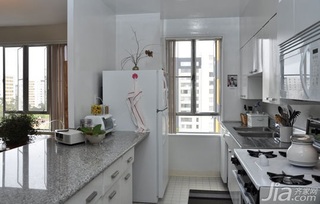 简约风格二居室简洁白色富裕型厨房橱柜海外家居
