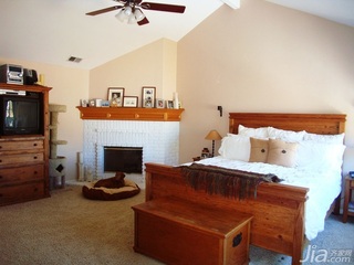 美式风格别墅富裕型130平米卧室床海外家居