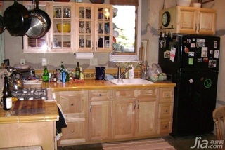 混搭风格复式原木色经济型140平米以上厨房橱柜海外家居