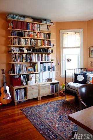 新古典风格公寓经济型120平米书房书架海外家居
