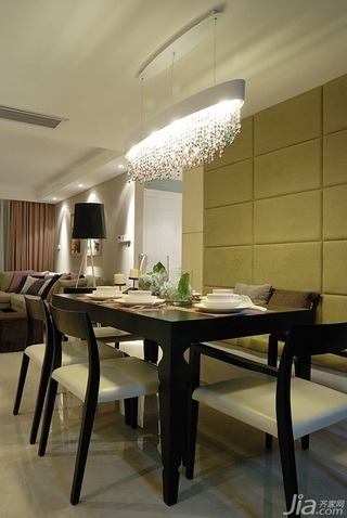 简约风格三居室富裕型130平米餐厅餐桌效果图