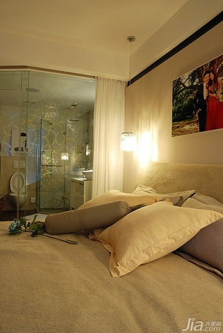 简约风格三居室富裕型130平米卧室装修效果图