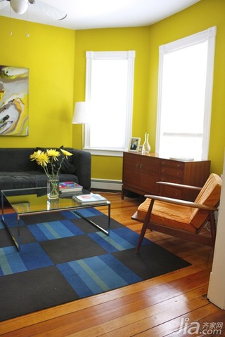 简约风格二居室黄色经济型90平米客厅沙发海外家居