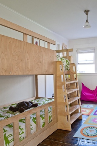 混搭风格二居室经济型110平米儿童房儿童床海外家居