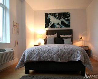 混搭风格公寓富裕型90平米卧室床海外家居
