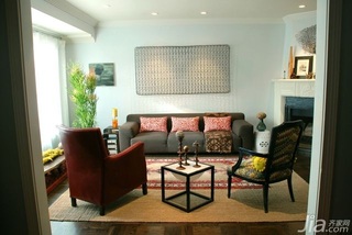 混搭风格二居室经济型60平米客厅沙发海外家居
