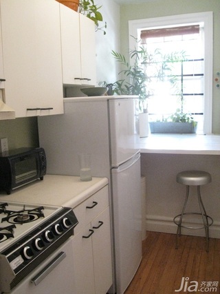 简约风格公寓白色经济型70平米厨房橱柜定制