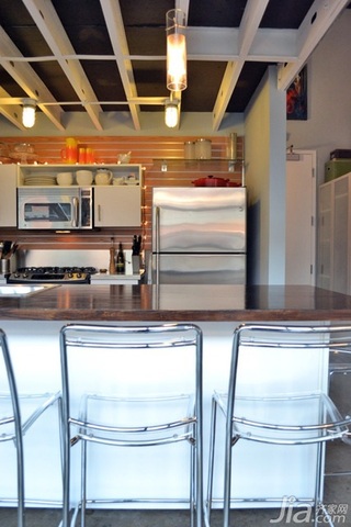简约风格复式富裕型120平米厨房吧台椅海外家居