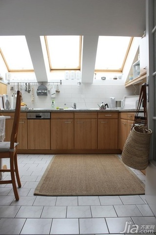 简约风格四房简洁原木色富裕型厨房橱柜海外家居