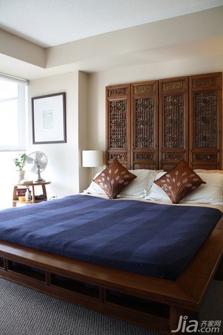 中式风格二居室民族风富裕型卧室卧室背景墙床海外家居