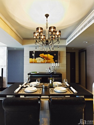 简约风格公寓富裕型100平米餐厅背景墙餐桌台湾家居