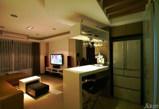 简约风格公寓富裕型70平米客厅吧台吧台椅台湾家居