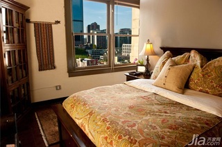 欧式风格公寓富裕型130平米卧室床海外家居