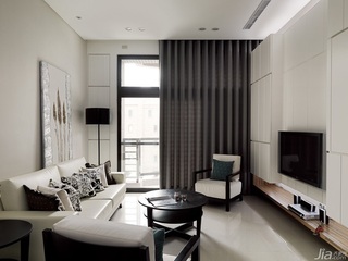 简约风格一居室经济型90平米客厅电视背景墙沙发台湾家居