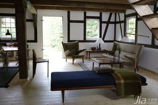 美式乡村风格别墅原木色经济型140平米以上沙发海外家居