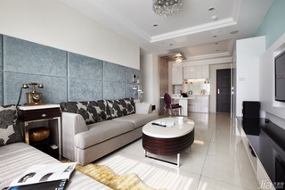 简约风格公寓富裕型客厅吧台沙发台湾家居