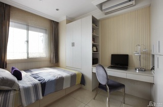 简约风格公寓富裕型卧室地台书桌台湾家居