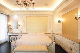 欧式风格别墅豪华型140平米以上卧室卧室背景墙床台湾家居