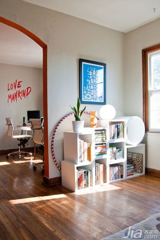 简约风格公寓经济型140平米以上客厅书架海外家居