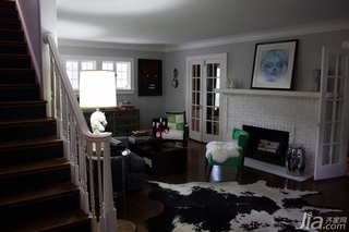 简约风格别墅黑白富裕型120平米客厅沙发背景墙沙发海外家居