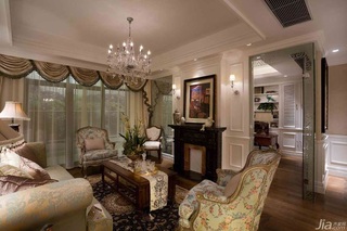 欧式风格三居室古典豪华型客厅吊顶沙发效果图