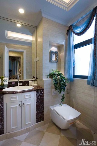 欧式风格三居室豪华型卫生间洗手台效果图