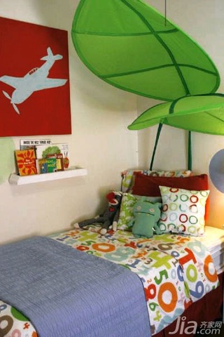 混搭风格公寓可爱经济型50平米儿童房床效果图
