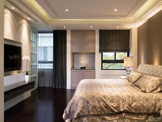 混搭风格别墅富裕型130平米卧室床台湾家居