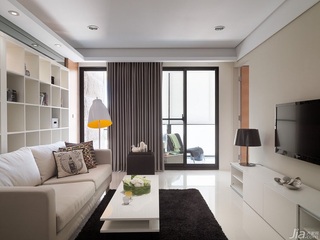 简约风格公寓富裕型90平米客厅沙发背景墙沙发台湾家居