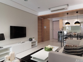 简约风格公寓富裕型90平米客厅电视柜台湾家居